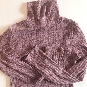 Purple Turtleneck long sleeve t-shirt